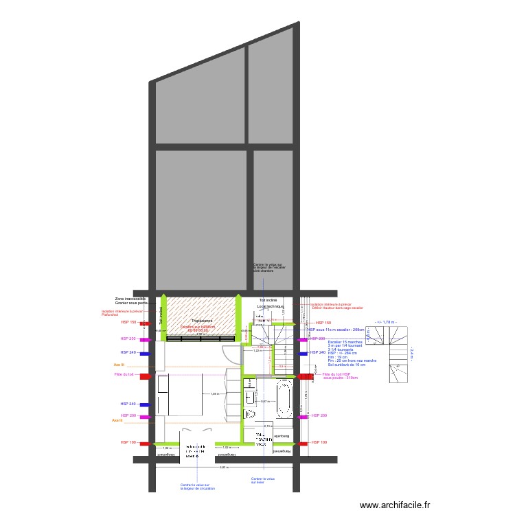 BAUCQ 77 4e &eacute;tage def V 01/26. Plan de 0 pièce et 0 m2