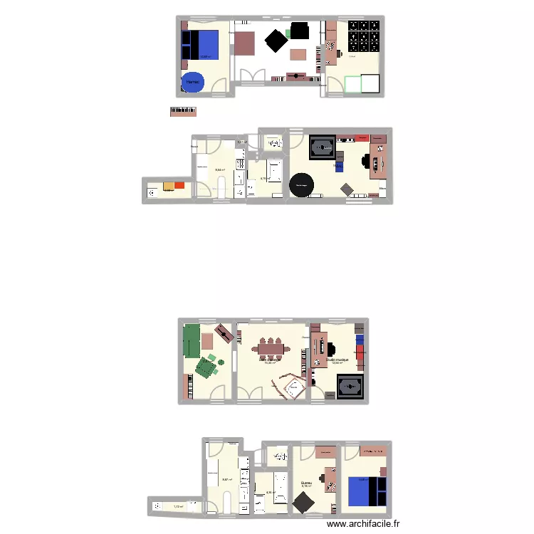 Appartement Bon 5. Plan de 17  et 134 m²