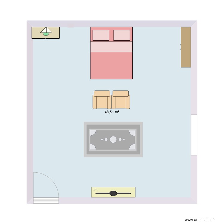 Plan de chambre. Plan de 0 pièce et 0 m2