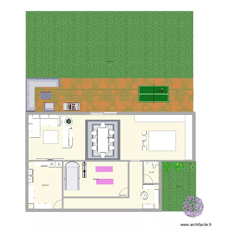 maison Ana&eacute; n&deg;8. Plan de 5  et 109 m²