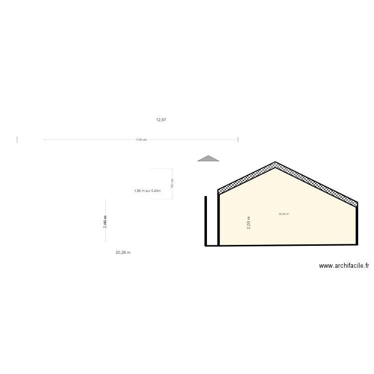 plan de coupe maison. Plan de 0 pièce et 0 m2