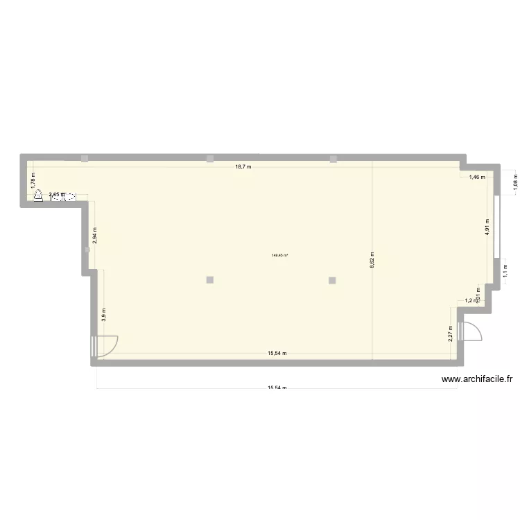 LA DURANNE cotation. Plan de 1 et 149 m² LA DURANNE cotation. Plan de 1 et 149 m²