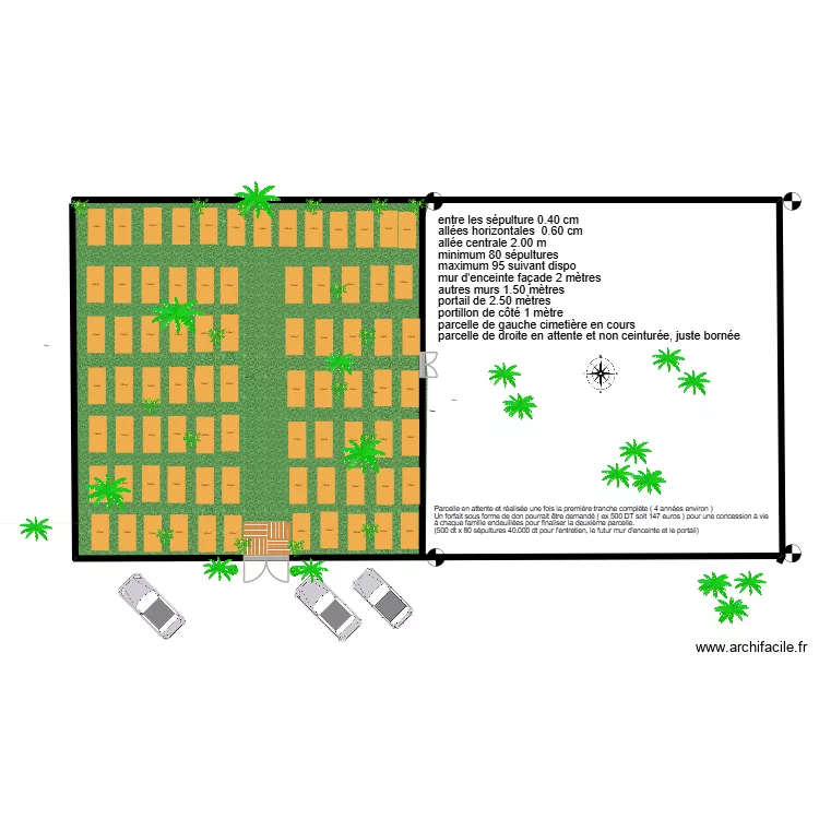 cimetière. Plan de cimetière. Plan de