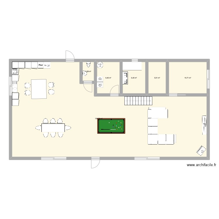 Arthur. Plan de 6 pièces et 157 m2