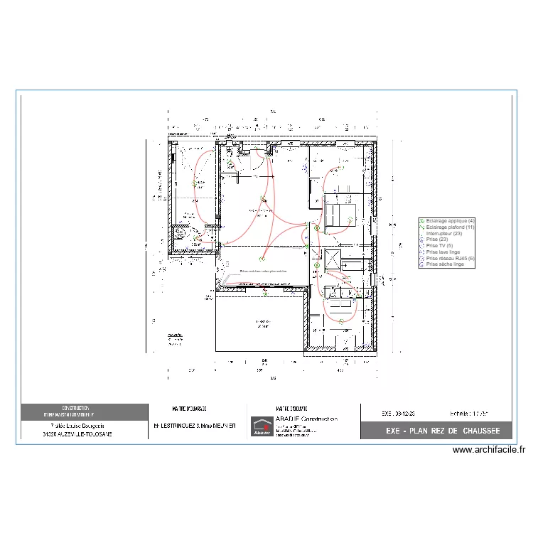 LESTRINGUEZ ABADIE. Plan de 