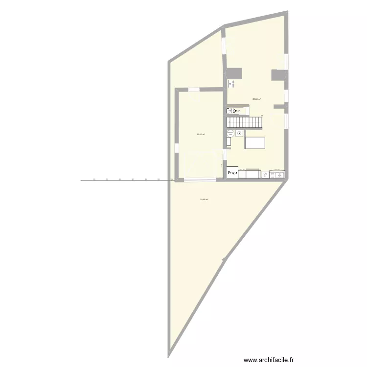 reno maison 2. Plan de 4  et 146 m²