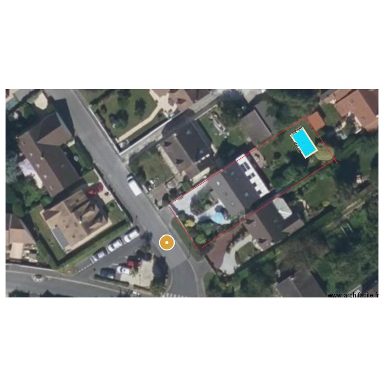 plan de situation projet piscine Hameau. Plan de 0 pièce et 0 m2