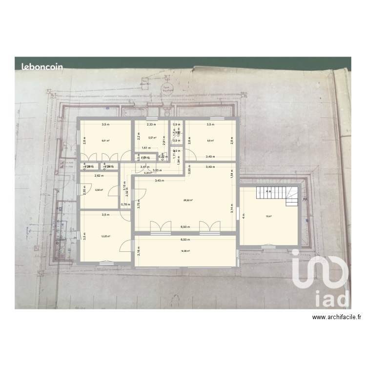 FRIDA v1. Plan de 13 pièces et 114 m2