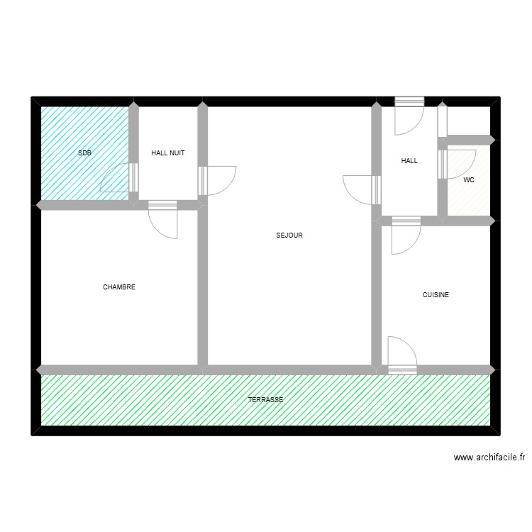 WIENER 85. Plan de 9 pièces et 99 m2