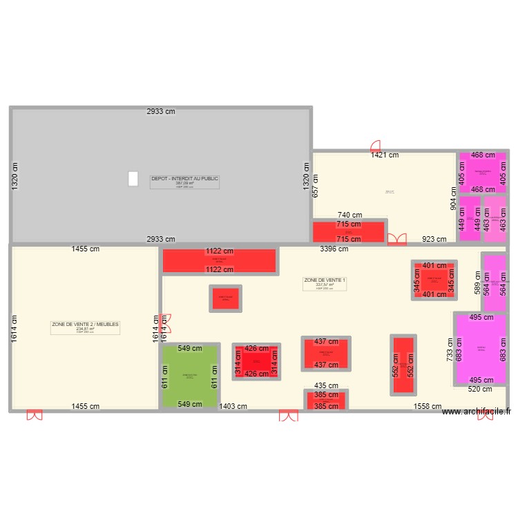 GRANVILLE Plan général du site DDTM. Plan de 18 pièces et 1443 m2