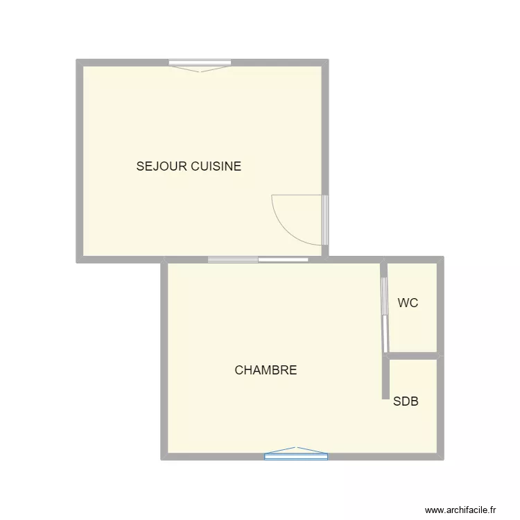 LIAUTAUD VAUVERT RDC. Plan de 3  et 24 m²