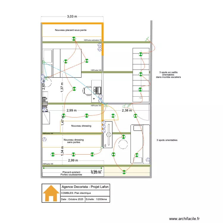Plan2D_LAFON_COMBLES_ELEC_OCT. Plan de 