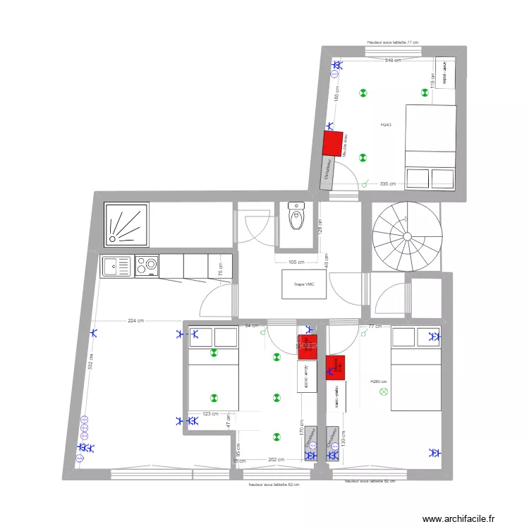 P&eacute;pini&egrave;re projet PY kot. Plan de 