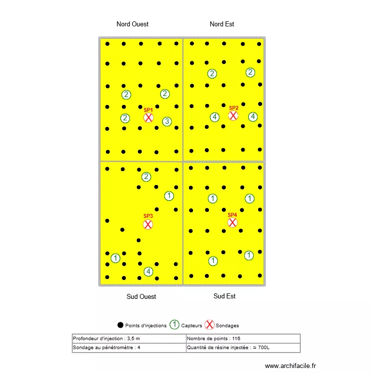 serkol. Plan de 4  et 94 m²