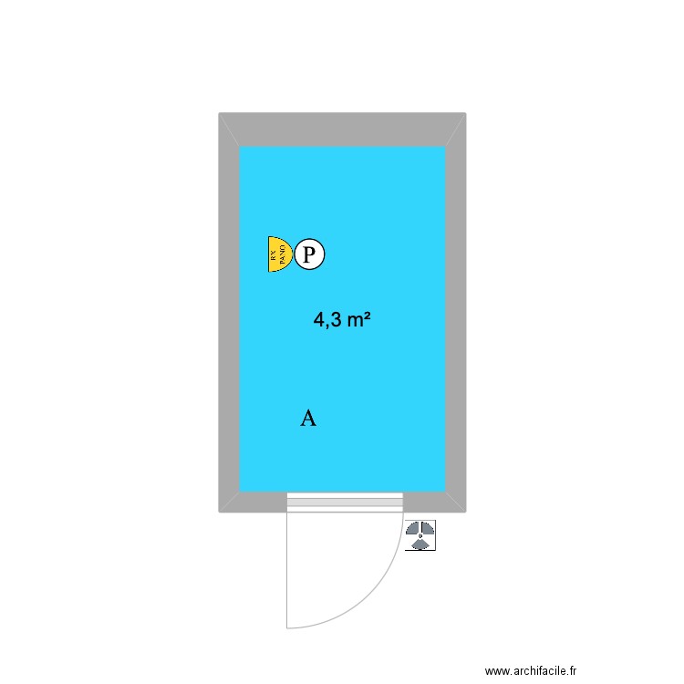 PANO/CEPHALO. Plan de 1 pièce et 4 m2