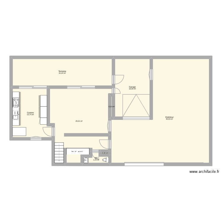 RDC Route de Beaucaire. Plan de 8 pièces et 143 m2