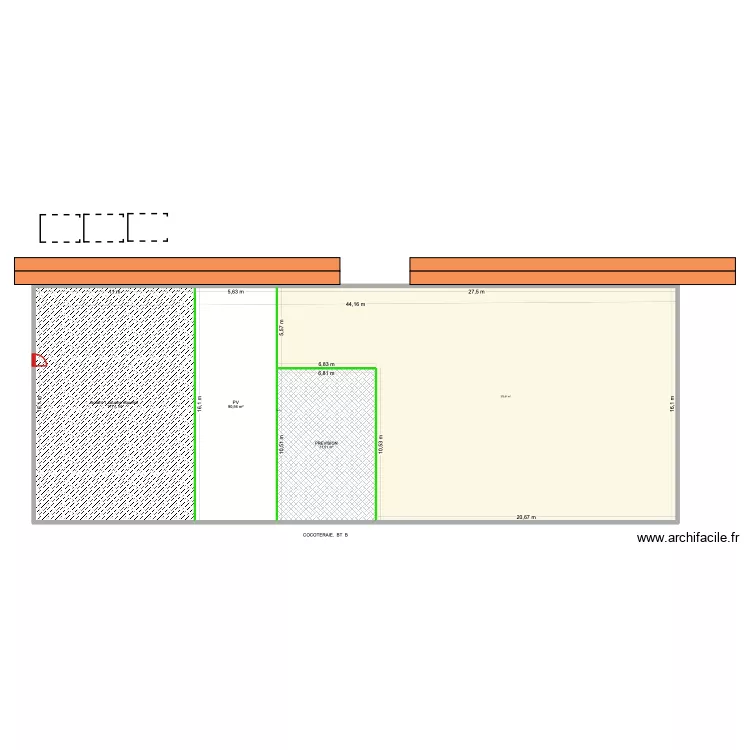 COCOTERAIE. B T. B. Plan de 4 et 710 m² COCOTERAIE. B T. B. Plan de 4 et 710 m²