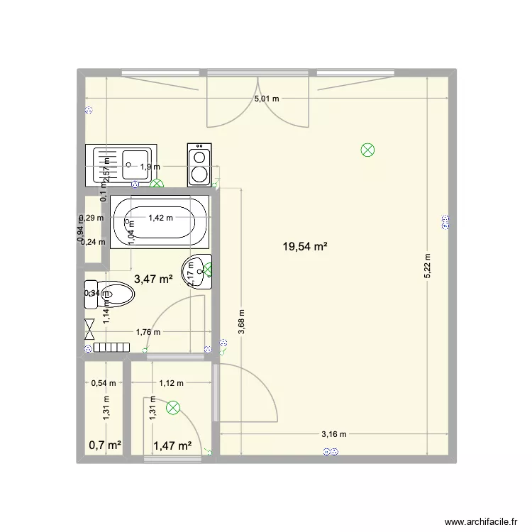 B12. Plan de 4 et 25 m² B12. Plan de 4 et 25 m²