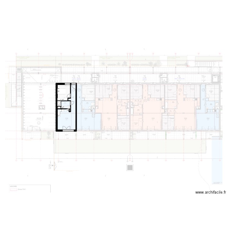 Plan Juliette RDC Test. Plan de 4 pièces et 49 m2
