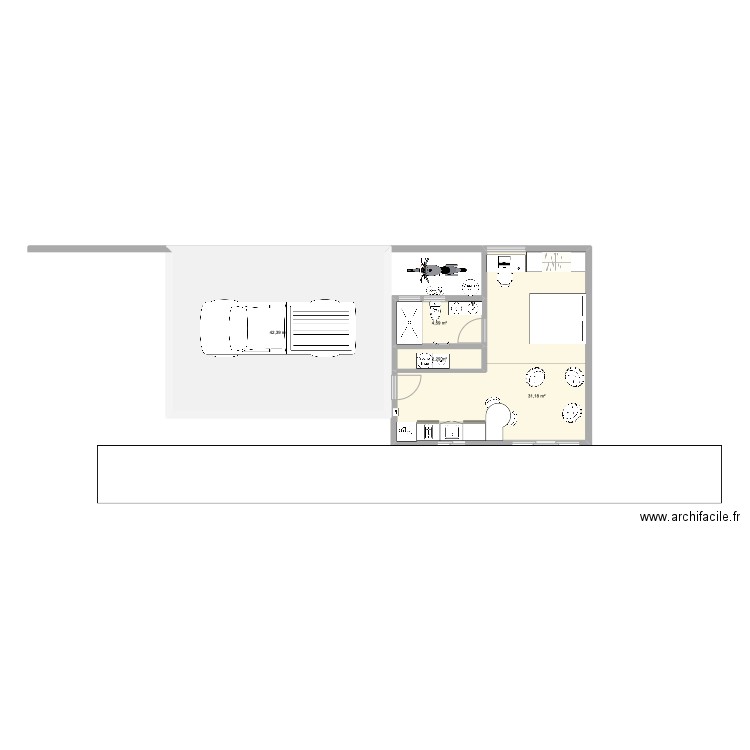 projet x5 evo1plomberie. Plan de 4 pièces et 80 m2