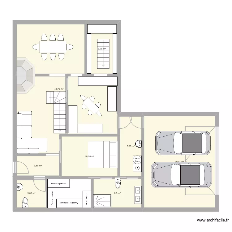 maison option 2. Plan de 8  et 111 m²