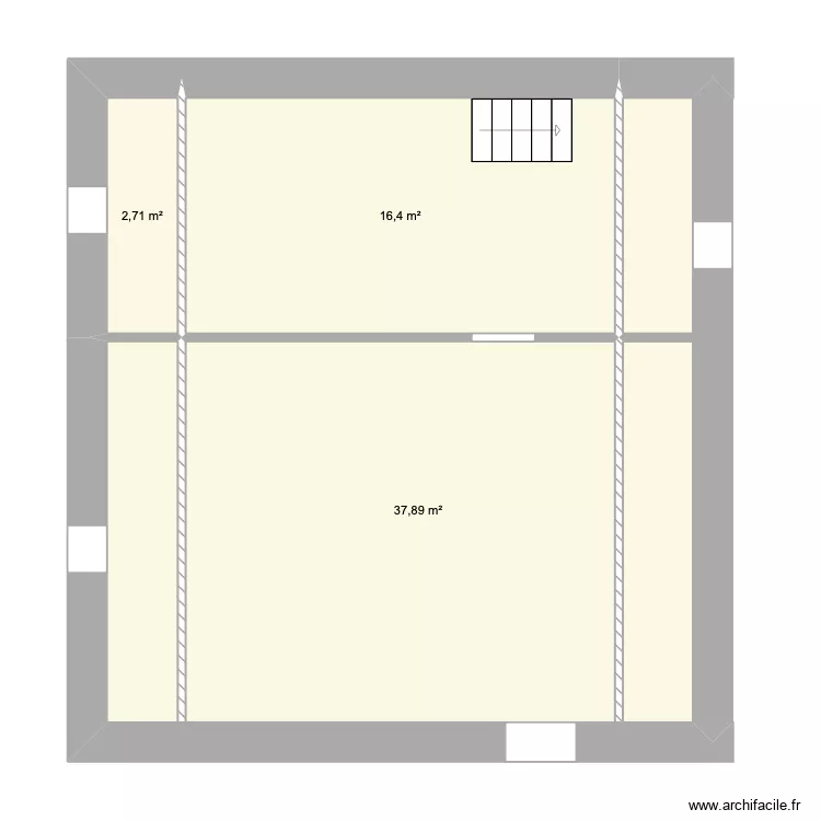 MAISON MONETEAU ETAGE VIERGE. Plan de 3 Pièces et 57 m² MAISON MONETEAU ETAGE VIERGE. Plan de 3 Pièces et 57 m²