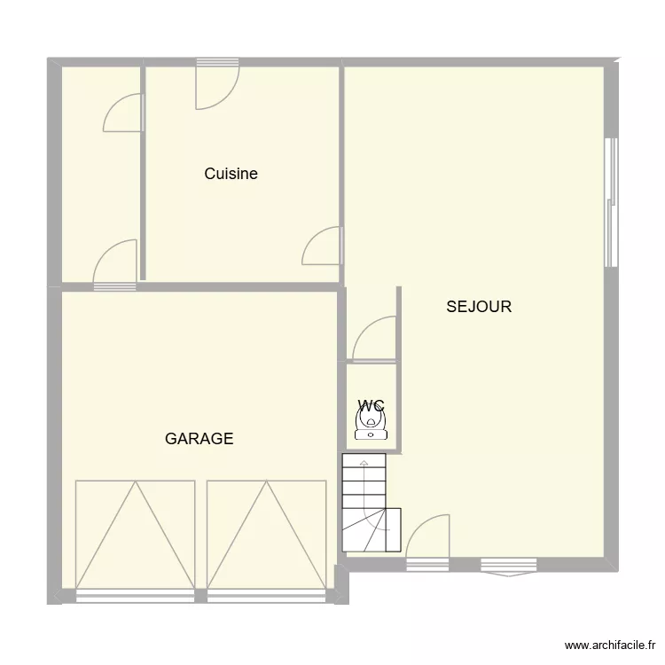 Maison. Plan de 4  et 92 m²