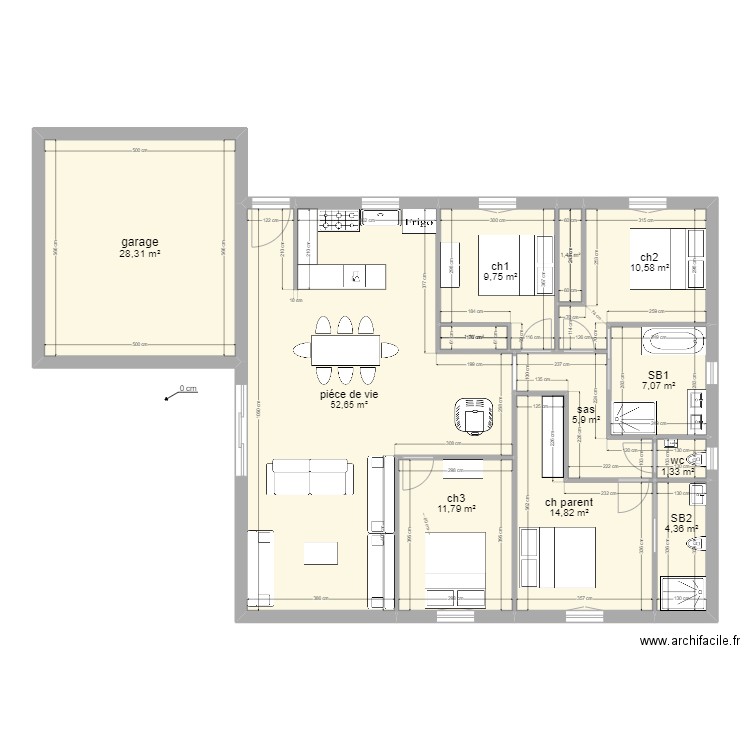 STL 3. Plan de 12 pièces et 149 m2