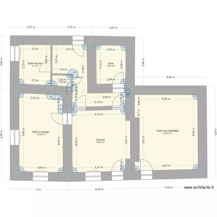 Plan maison base. Plan de 6 et 78 m² Plan maison base. Plan de 6 et 78 m²