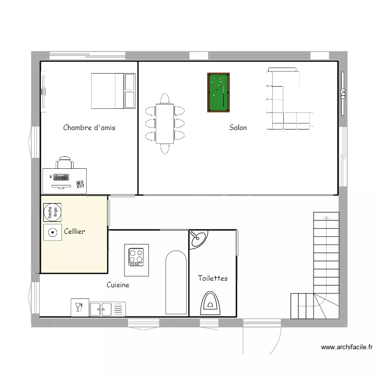 Construction maison. Plan de 