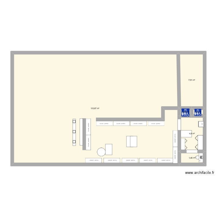 vib's. Plan de 6 pièces et 131 m2