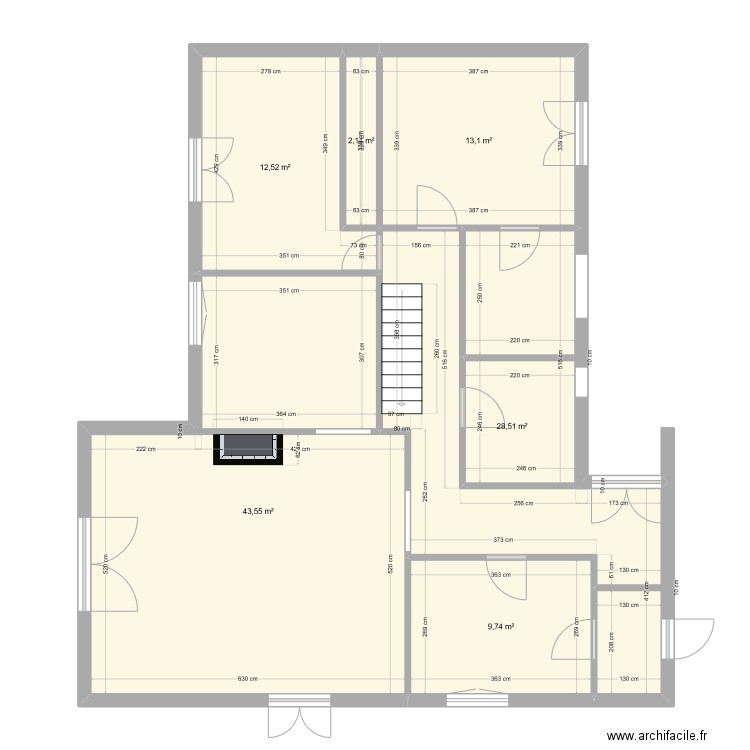 Plan Actuel de Maison Gif. Plan de 6 pièces et 110 m2