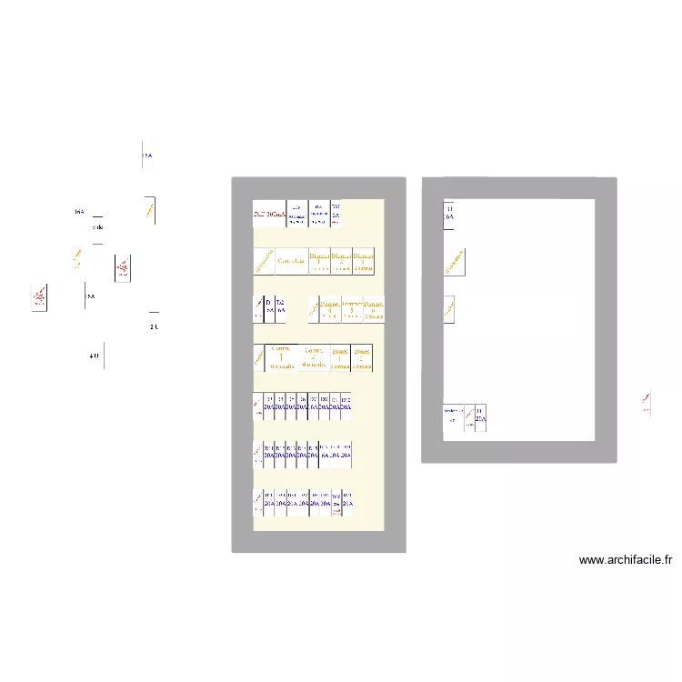 MJ tableau &eacute;lectrique rez. Plan de 
