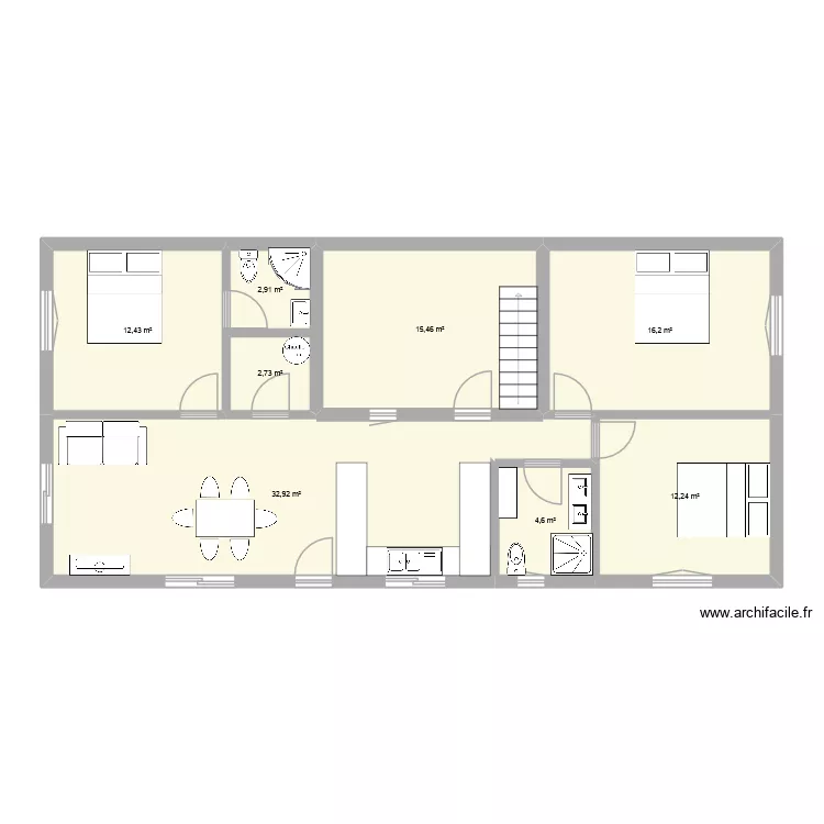maison. Plan de 8  et 99 m²