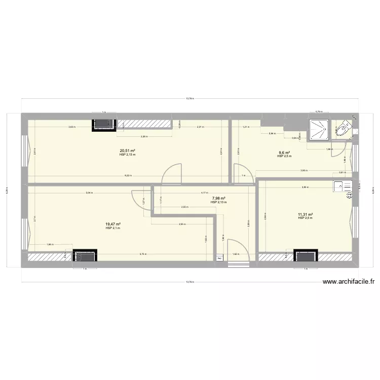35 Malesherbes Actuel. Plan de 