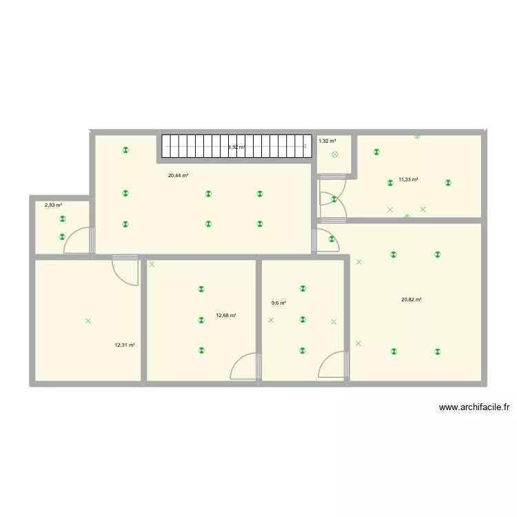 Kremer client. Plan de 9  et 95 m²
