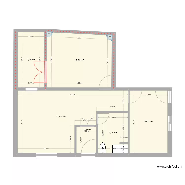 maison 3 vide2. Plan de 