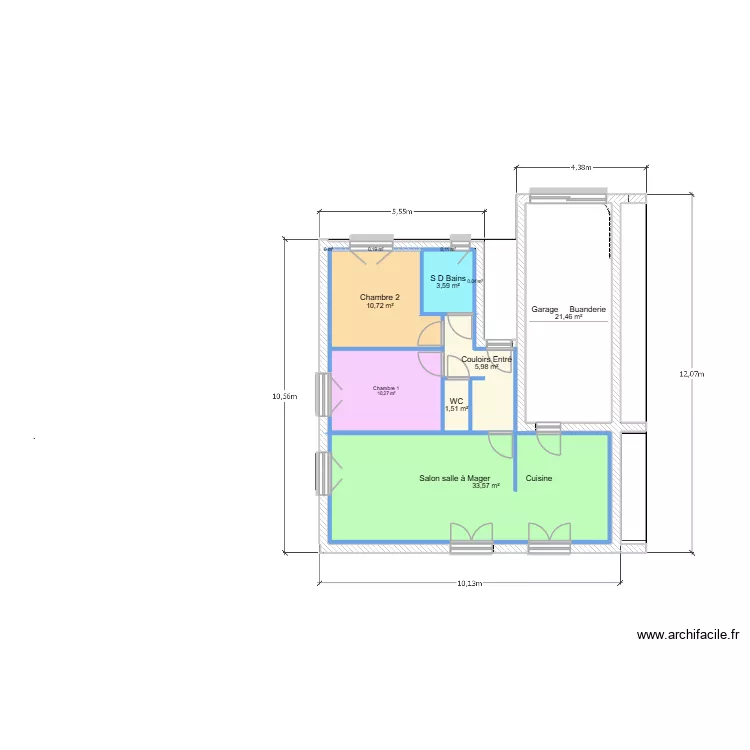 10 clos de charette 85250 St Fulgent 3. Plan de 11  et 87 m²