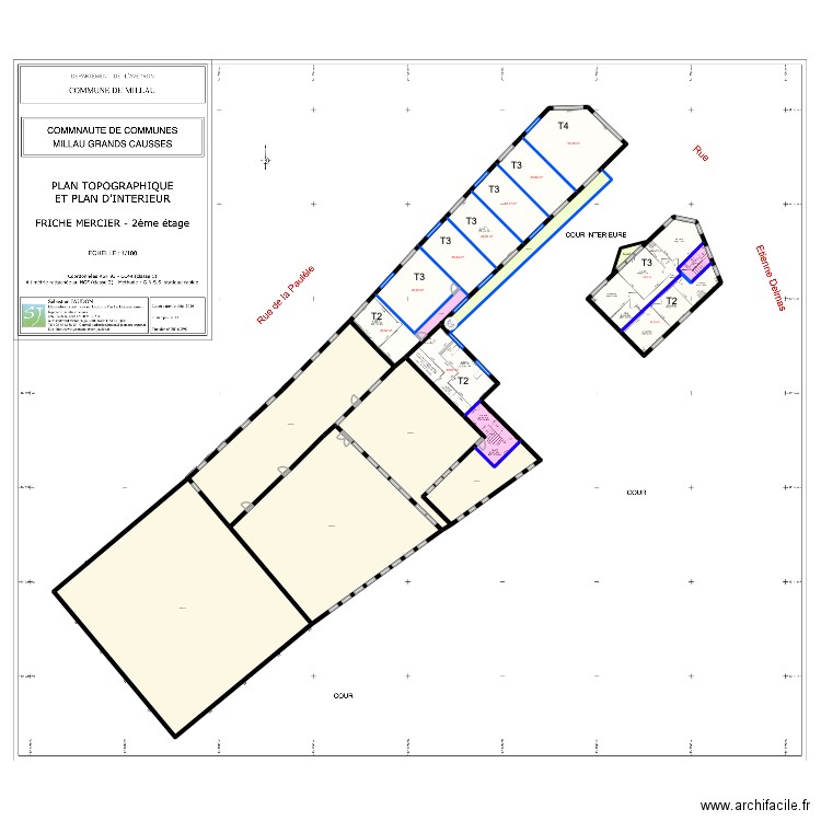 FRICHE MERCIER R+2 V3. Plan de 20 pièces et 1354 m2