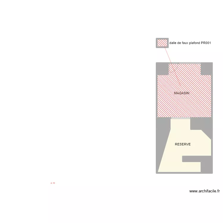MENARD NIMES AMIANTE. Plan de 10  et 46 m²