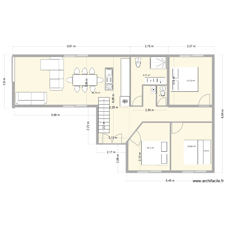 SALLE DE BAIN PAMATAI. Plan de 0 pièce et 0 m2