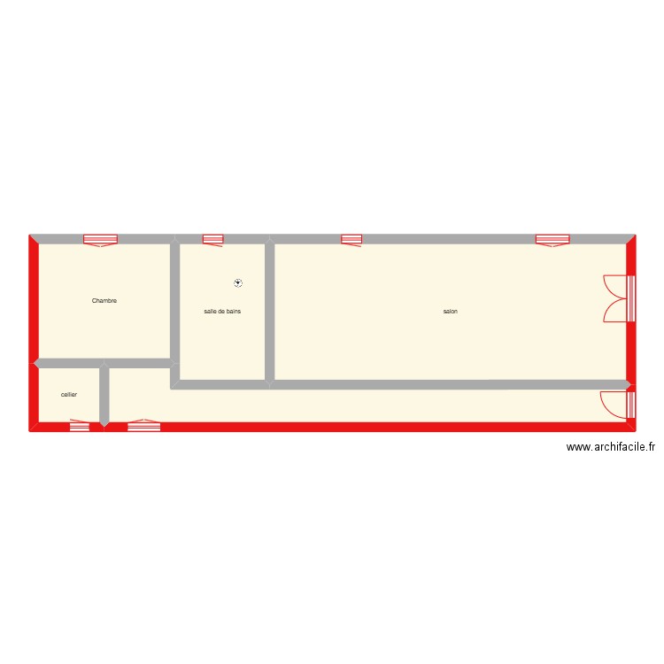 BARTSH scénario 3 étage. Plan de 5 pièces et 89 m2
