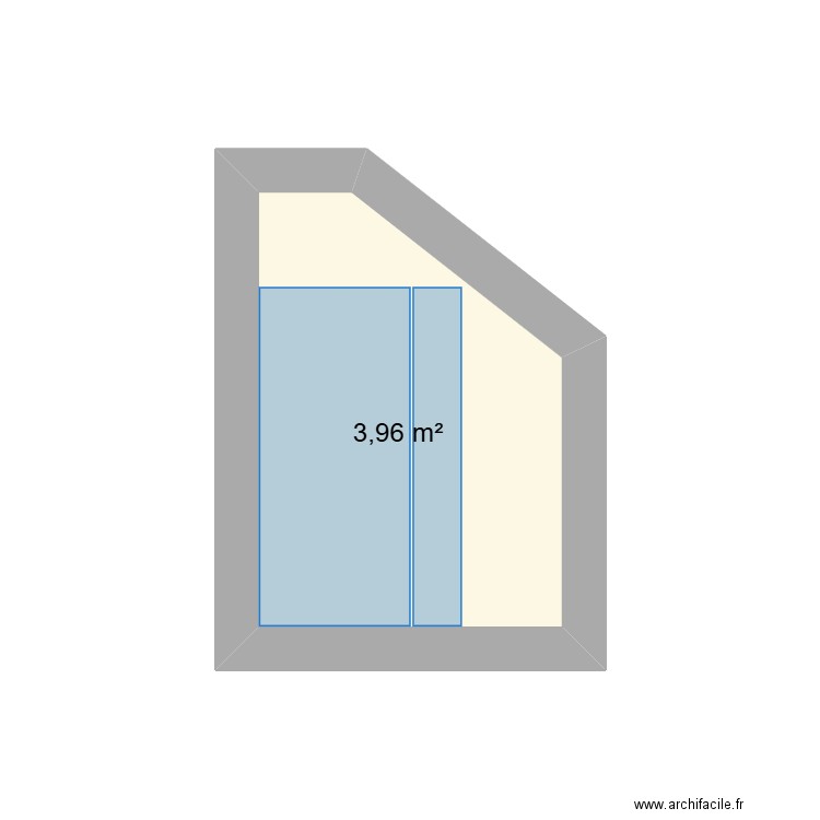 Halleux Simon. Plan de 1 pièce et 4 m2
