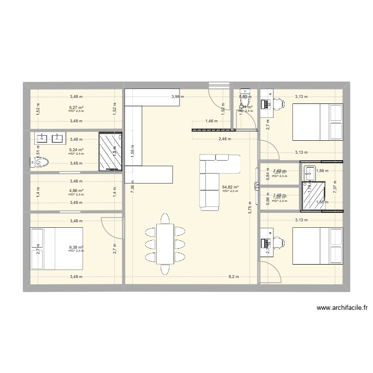 MAISON. Plan de 0 pièce et 0 m2