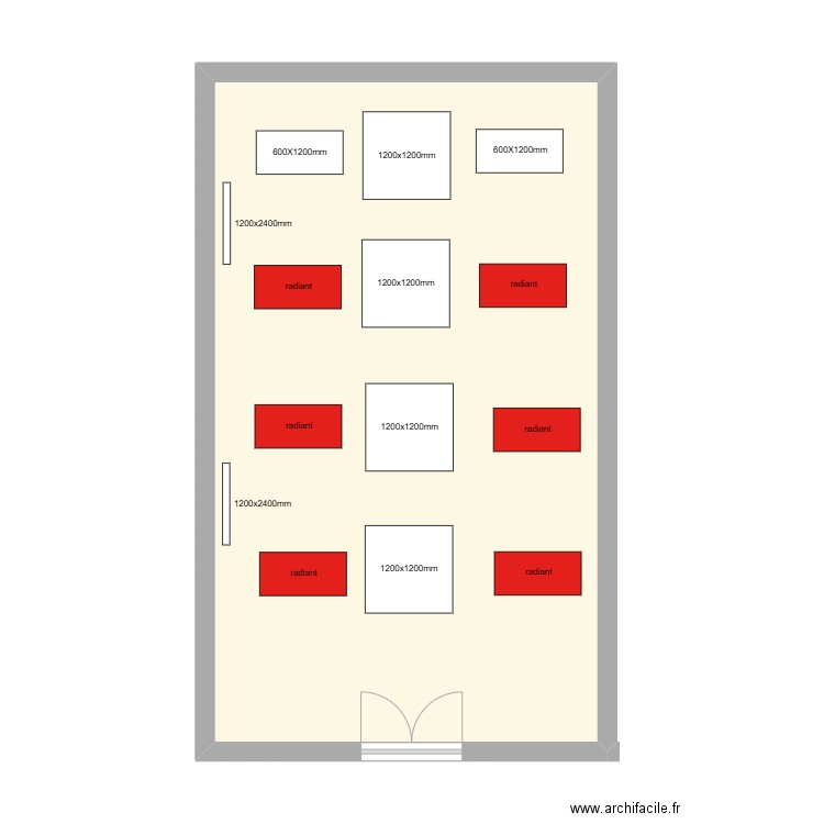 Dupanloup resto profs. Plan de 1 pièce et 49 m2