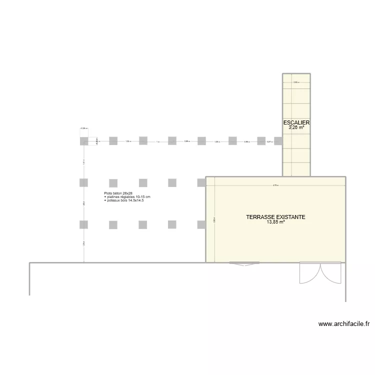 TERRASSE AVANT. Plan de 