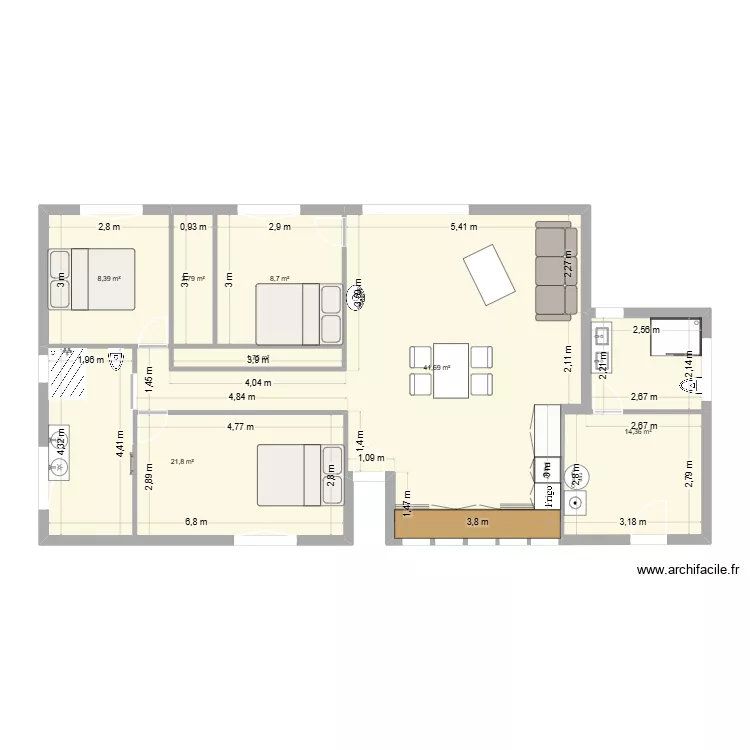 ST LAURENT V1. Plan de 7 et 99 m² ST LAURENT V1. Plan de 7 et 99 m²