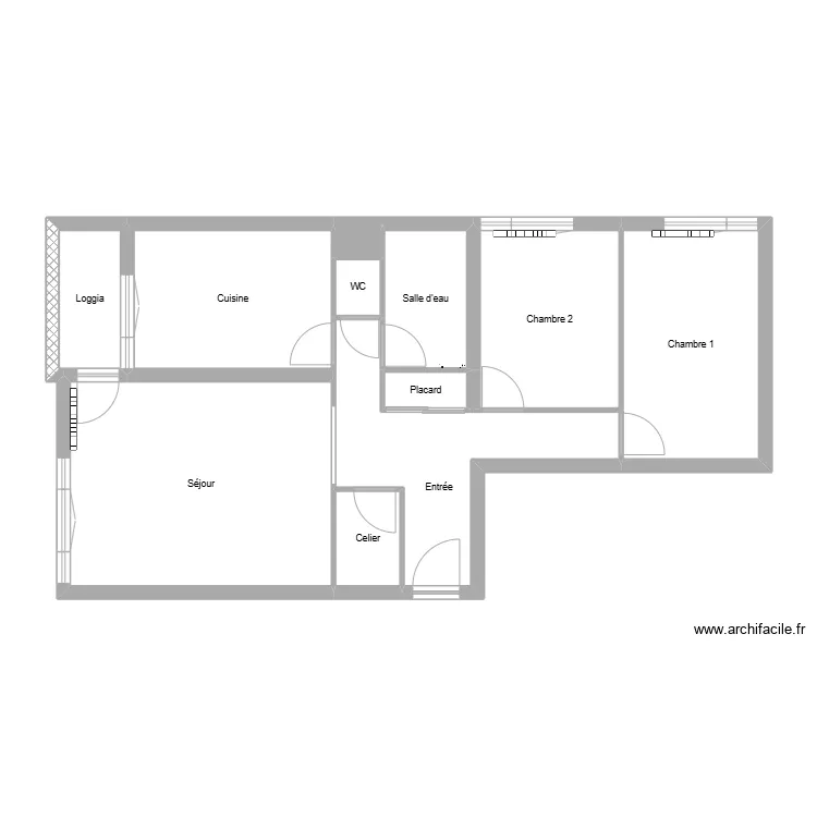 El Harit non meubl&eacute;. Plan de 