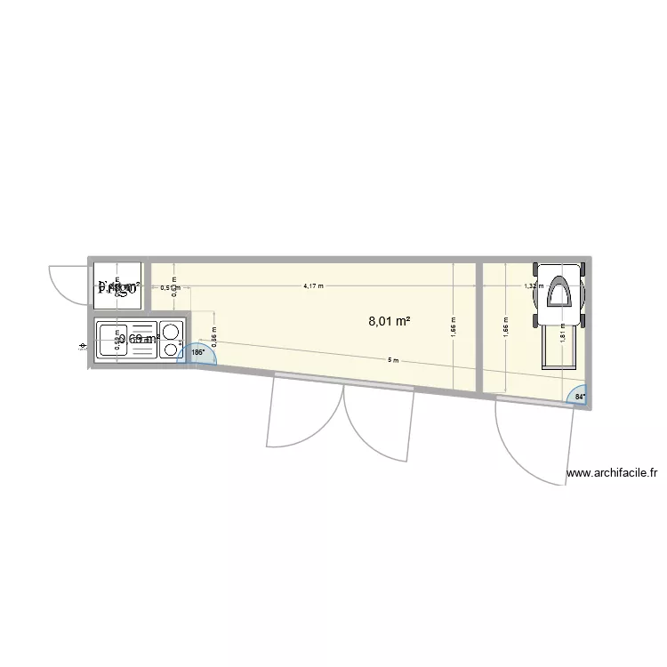 cabane bois 2. Plan de 3  et 9 m²