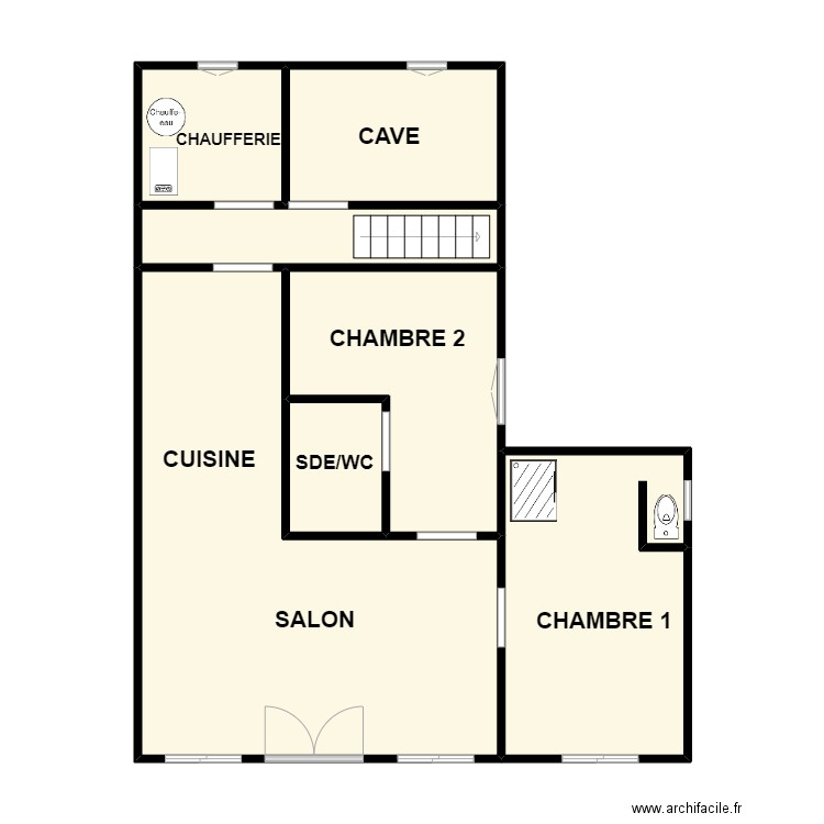 MERLET 2. Plan de 7 pièces et 67 m2